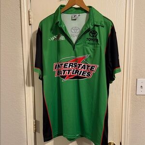 Green and Black Men's Racing  Shirt